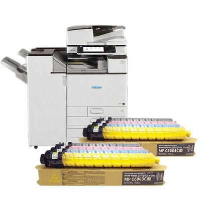 MPC4503 MPC5503 MPC6003 Aficio serisi için Ricoh toner kartuşu siyah siyan sarı majenta renkler ve 18 ay dahil