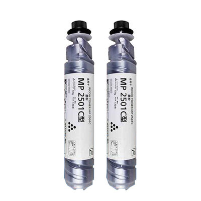 Ricoh MP2501C siyah toner kartuşunun MP2014 MP2001 MP2501 kopya makinesi için test edilmesi için numune siparişi mevcut
