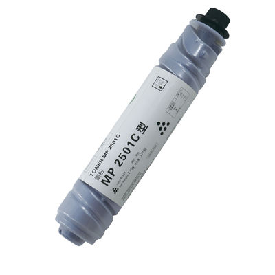 Ricoh MP2501C siyah toner kartuşunun MP2014 MP2001 MP2501 kopya makinesi için test edilmesi için numune siparişi mevcut